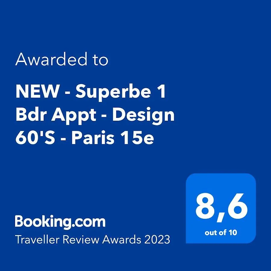 New - Superbe 1 Bdr Appt - Design 60's - 15e Apartamento